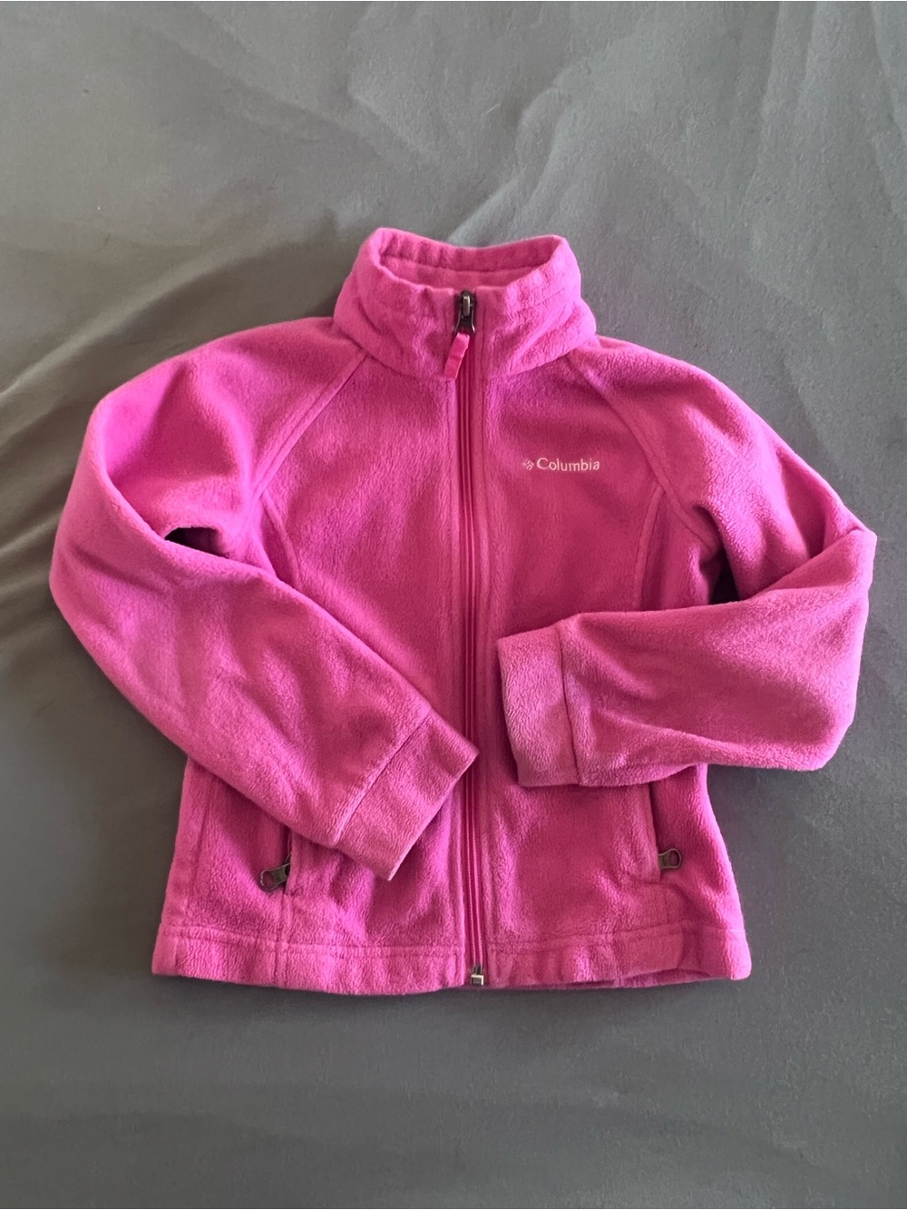 Columbia Bright Pink Zip-Up Fleece Jacket